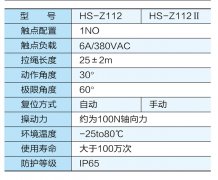 HS-Z112II防水雙向拉繩開關工廠直營